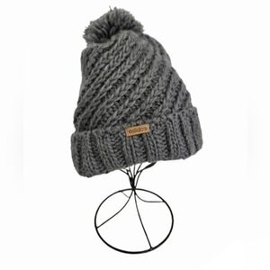 Adidas Cable Knit Hat Beanie Gray Winter Snow Unisex Ski Stocking Cap